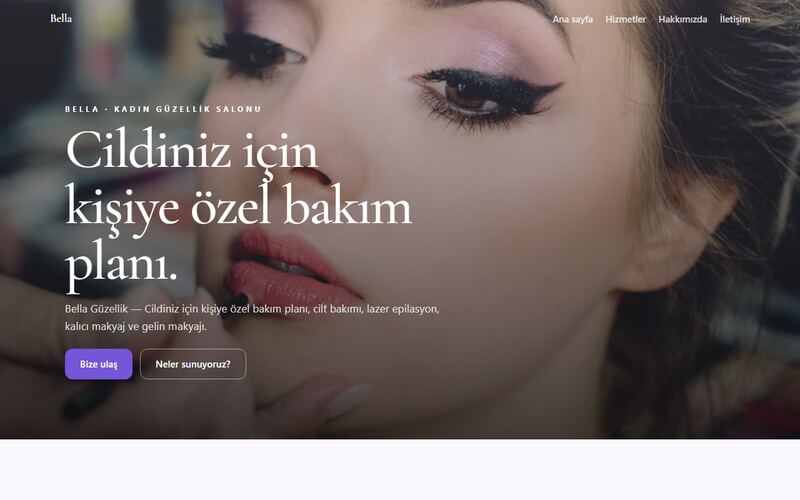 Bella örnek sitesi