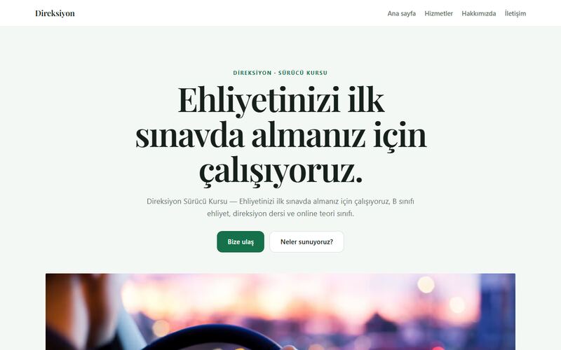 Direksiyon örnek sitesi