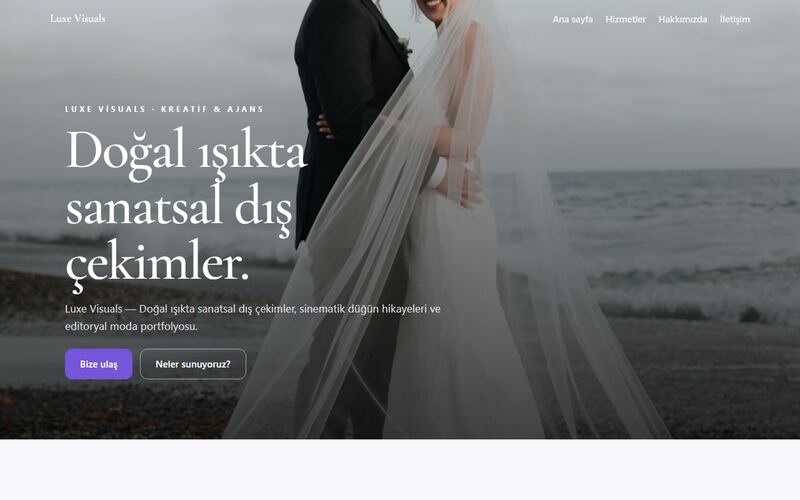 Luxe Visuals örnek sitesi