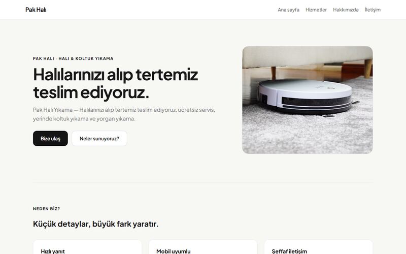 Pak Halı örnek sitesi