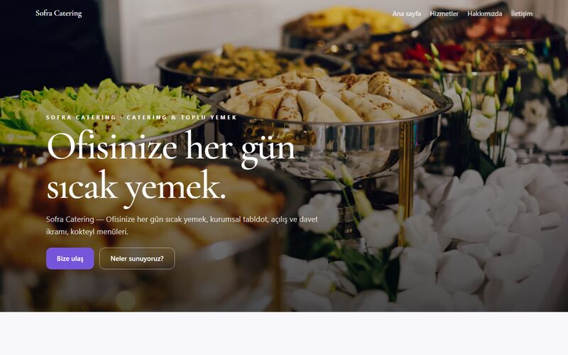 Sofra Catering örnek sitesi